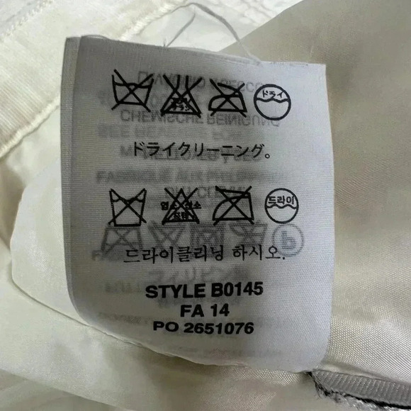 J Crew 4 Women 100% Wool Neutral Pencil Skirt Asymmetrical Zipper Pocket Career - Picture 13 of 15